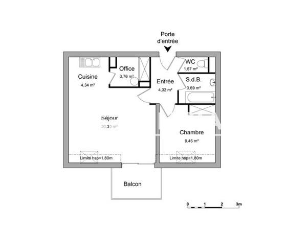 Location Appartement 2 pièces 47.53 m² - 2 RUE GUSTAN LE SENECHAL Hennebont 56700
