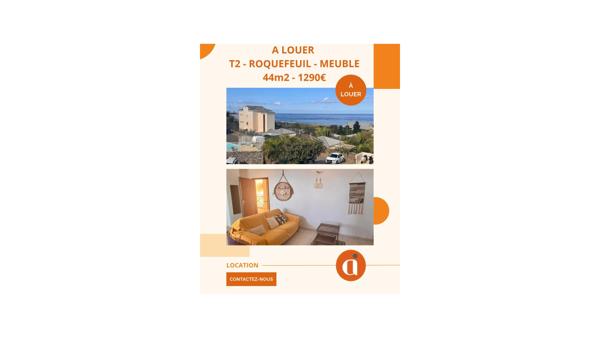 T2 2 pièces - 44m² Saint Gilles Les Bains (97434)