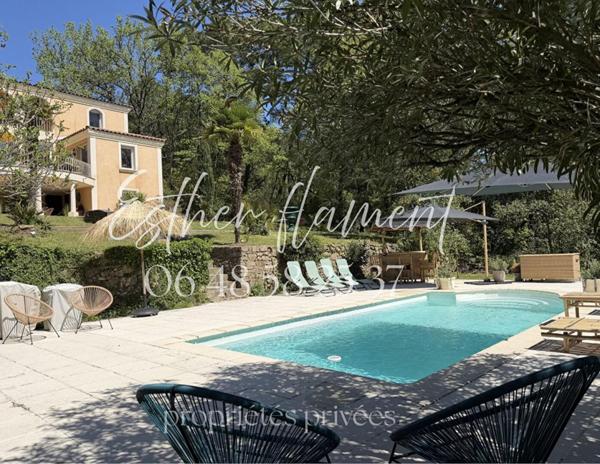 Propriété d'exception style Riviera 235 m², vue panoramique Cévennes, piscine chauffée, terrain 1 ha ? Saint-Ambroix / Alès