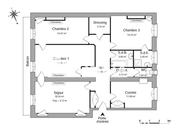 Location Appartement 4 pièces 107.52 m² - 2 RUE THIERS Grenoble 38000