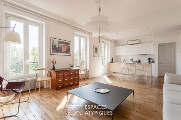 Appartement rénové par un architecte avec vue sur le Rhône
