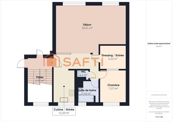 Appartement lumineux 3P, cadre verdoyant bord de Seine