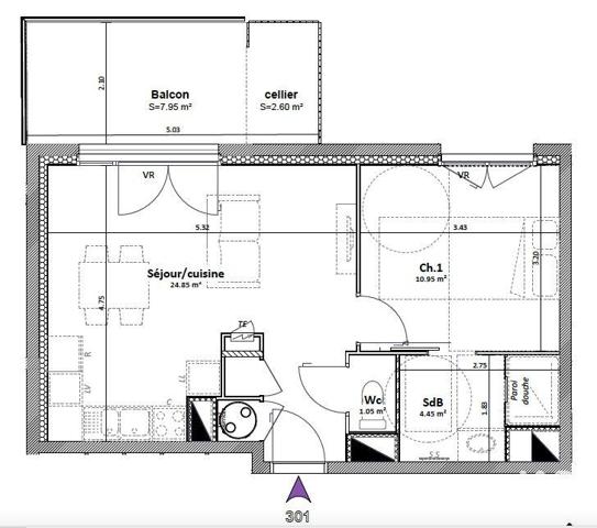 Appartement à vendre 2 pièces 42 m² Goncelin