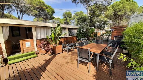 Mobilhome récent dans camping 5 étoiles