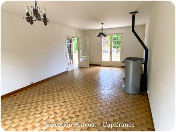 Maison à vendre 4 pièces SAINT PARDOUX LA RIVIERE (24), maison P4, terrain 2158m2, accès petit cours d'eau, 3 chambres