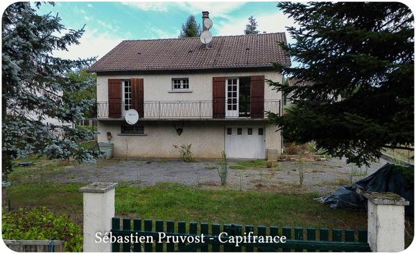 Maison à vendre 4 pièces SAINT PARDOUX LA RIVIERE (24), maison P4, terrain 2158m2, accès petit cours d'eau, 3 chambres