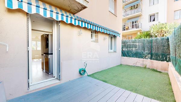 NICE - VALROSE : JOLI 3 PIÈCES EN REZ-DE-JARDIN AU CALME ABSOLU + GARAGE