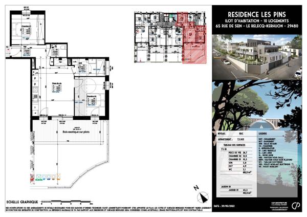 Le Relecq-Kerhuon (29480) Appartement avec terrasse, jardin, garage, place de parking – le Relecq-Kerhuon
