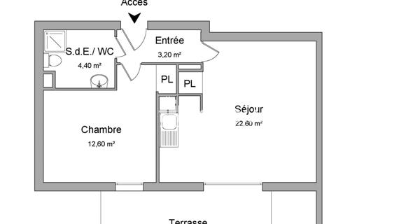 Location Appartement 2 pièces 42.8 m² - Montfavet 84140