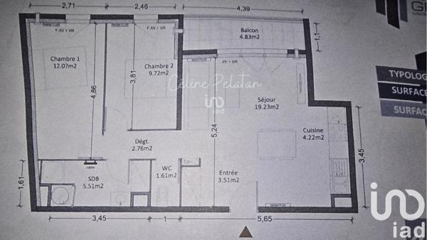 Appartement à vendre 3 pièces 59 m² Nîmes