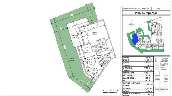 Appartement de type 4 à vendre sur BOUCHEMAINE Disponible de suite