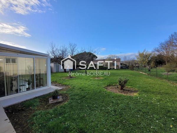 maison plein pied 90m2, jardin arboré, parfait état