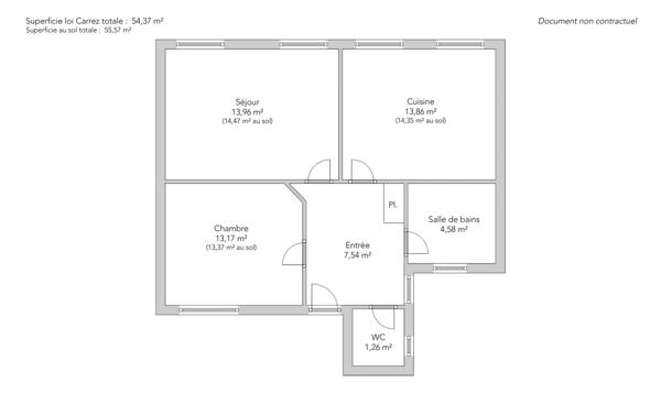 Appartement Paris 17e - PARC MARTIN LUTHER KING