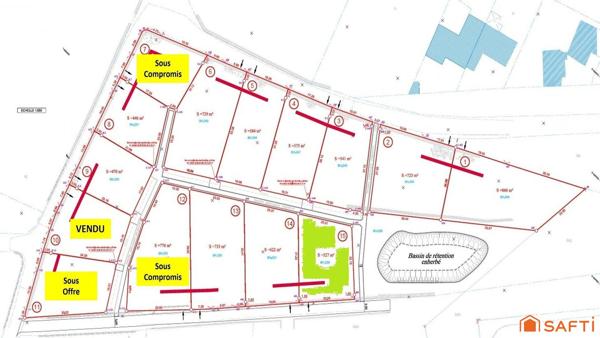 Terrain de 527 m² viabilisée (lot 15) – Le Puy