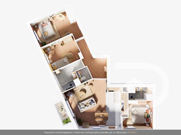 Appartement 4 pièces 79.62 m2