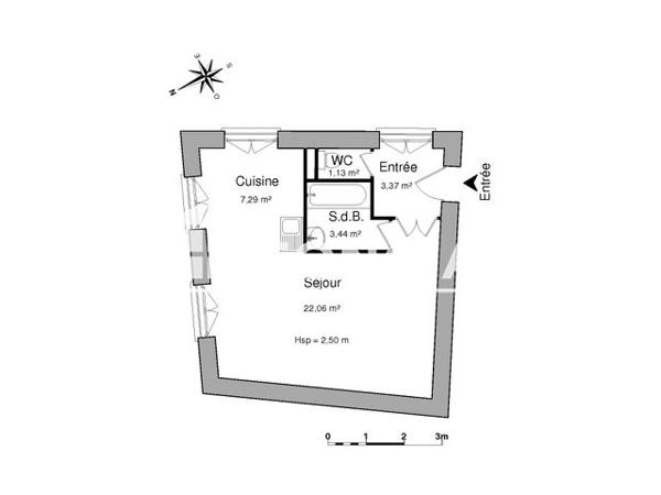 Location Studio 37.29 m² - 11 RUE DE L'HOTEL DE VILLE Montauban 82000