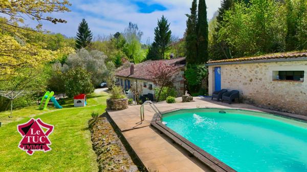 Grange rénovée type loft avec piscine Penne-d'Agenais (47140)