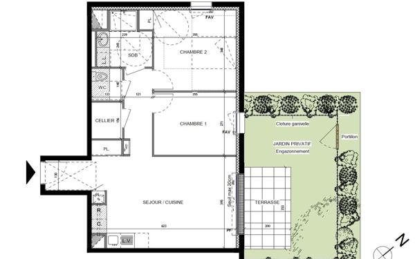 Appartement à vendre    3 pièces • 63,25 m2 Saint-Père-en-Retz