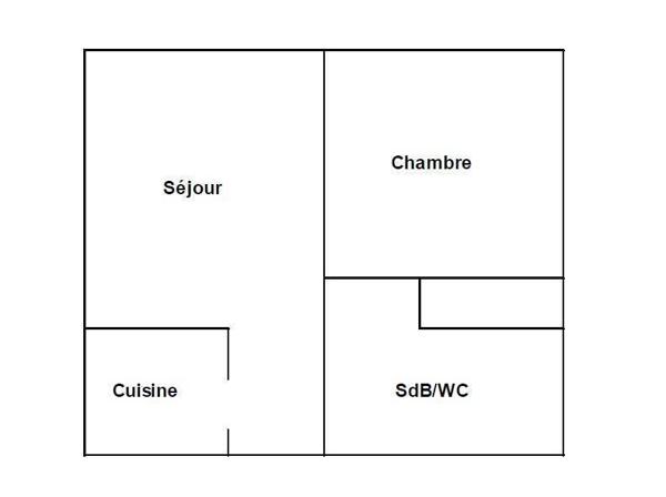 Appartement 2 pièces                                        - 44000 Nantes Réf : 11450