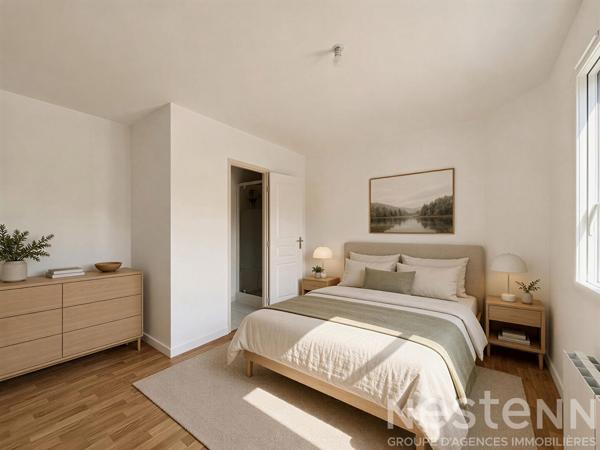 Maison 4 chambres, vie de plain pied, garage et jardin - 92m² - Kernours Kervignac