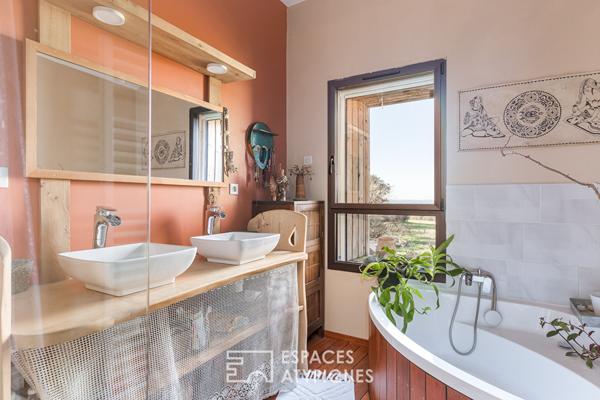 Charmant ensemble immobilier avec gîtes en pleine campagne tarnaise