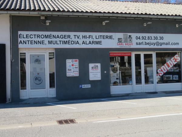 MAGASIN d'ELECTROMENAGER - TV - HI-FI - LITERIE - ALARME à vendre à ANNOT (04)