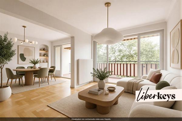 Bel appartement T4 de 101m² entièrement rénové, avec balcon - Quartier Chavril - Sainte Foy Lès Lyon
