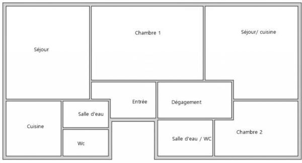 Marseille - Lot modulé en deux appartements de 87.42 m²