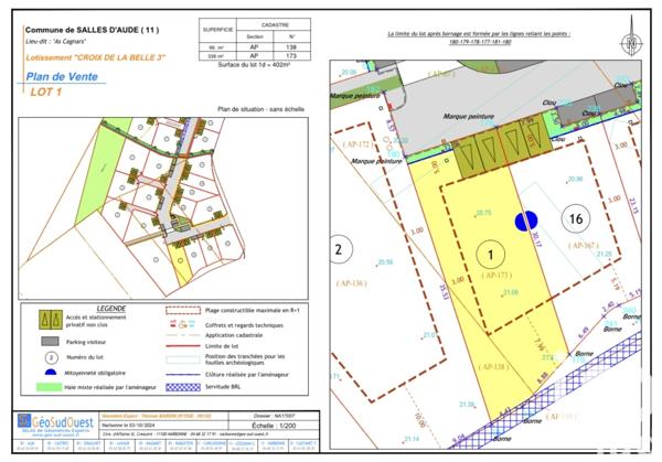 Terrain à vendre 397 m² Salles-d'Aude