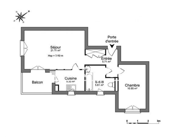 Location Appartement 2 pièces 48.71 m² - BOULEVARD DE VAURANNE Istres 13800