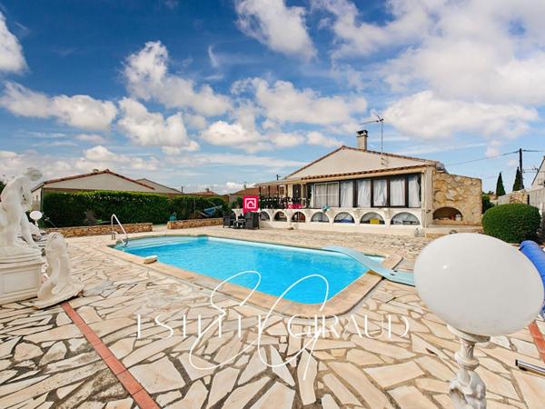 Au Somail : Villa 4 faces avec piscine, rénovée, prête à vivre