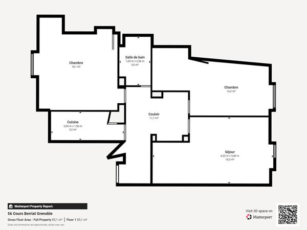 Appartement Grenoble 4 pièces 87 m2