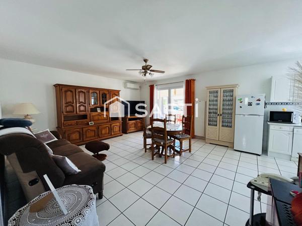 Maison plain-pied avec garage sur terrain de 380m2