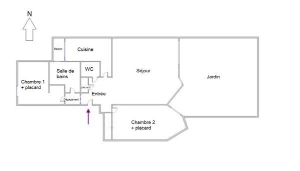 Appartement T3 avec jardin, garage et parking à AIGUELONGUE