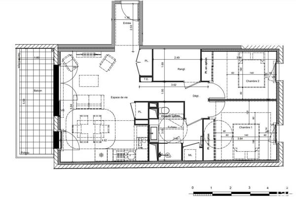 Appartement 3 pièces de 66 m² à Chalonnes-sur-Loire (49290)