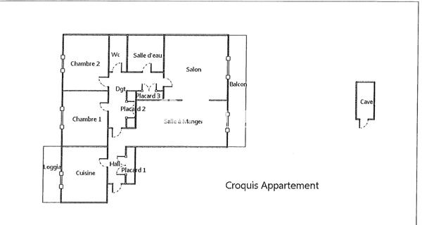 Location Appartement 4 pièces 64.54 m² - Montélimar 26200