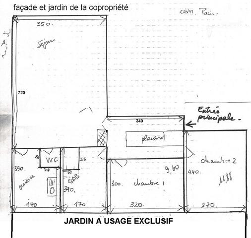 Deauville (14800) RARE appartement 67.61m² +Jardin de 109 m² +garage de18m²+cave