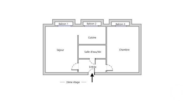 Appartement F2 à vendre  2 pièces - 30,40 m2 PARIS - 75020