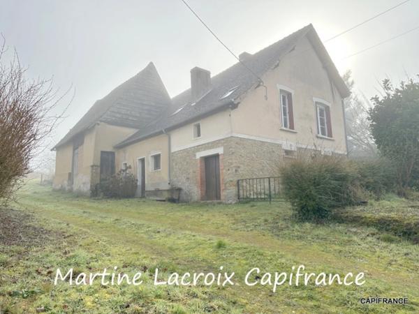 Dpt SARTHE (72), à vendre BONNETABLE - MAISON DE CAMPAGNE ET DÉPENDANCES - TERRAIN DE 3642M²