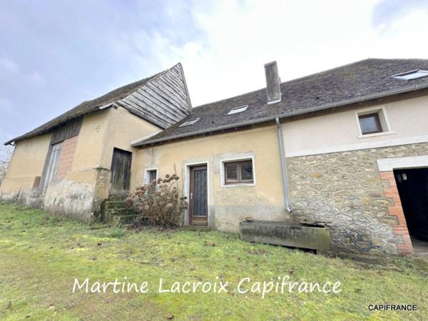 Dpt SARTHE (72), à vendre BONNETABLE - MAISON DE CAMPAGNE ET DÉPENDANCES - TERRAIN DE 3642M²