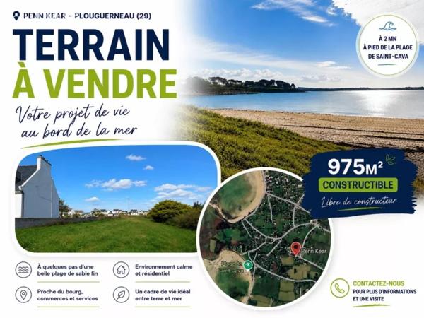 TERRAIN CONSTRUCTIBLE BORD DE MER