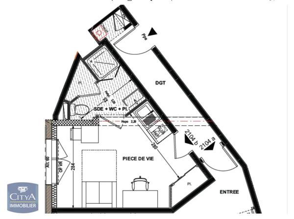 Appartement à louer 1 pièce 18.33m² Aytré (17440)