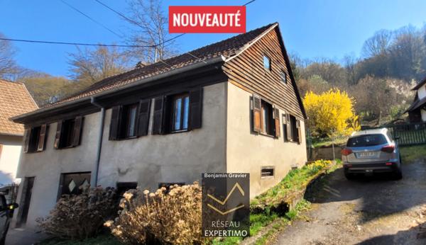 Eschbach-au-Val (68140) Maison T4 70 m² habitables de plain pied avec jardin au calme à rénover