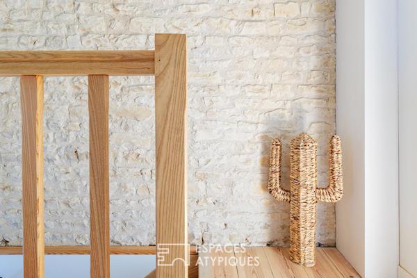 Grange rénovée au confort contemporain avec sa cour privative