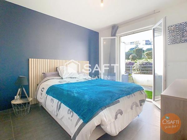 F2 au calme + box sous-sol avec terrasse de 18m2