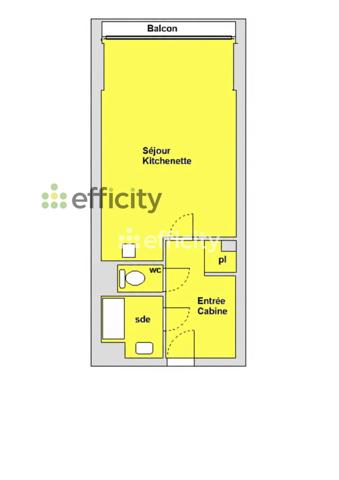 Appartement 1 pièce - 27 m²