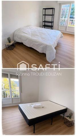 T3 rénové 2025 – 68 m² – balcon – parking – résidence sécurisée