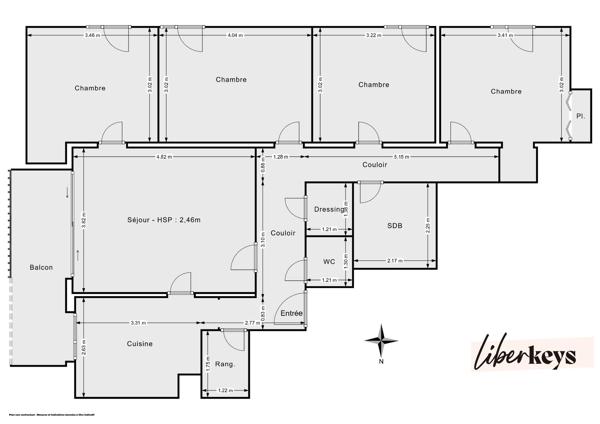 Appartement 5 pièces 93 m² avec balcon, cave et parking – Colombes centre, gare à 10 min)