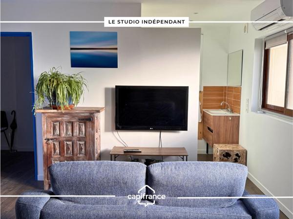 Maison comprenant : un loft, un studio indépendant et un local professionnel