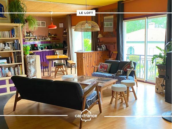 Maison comprenant : un loft, un studio indépendant et un local professionnel